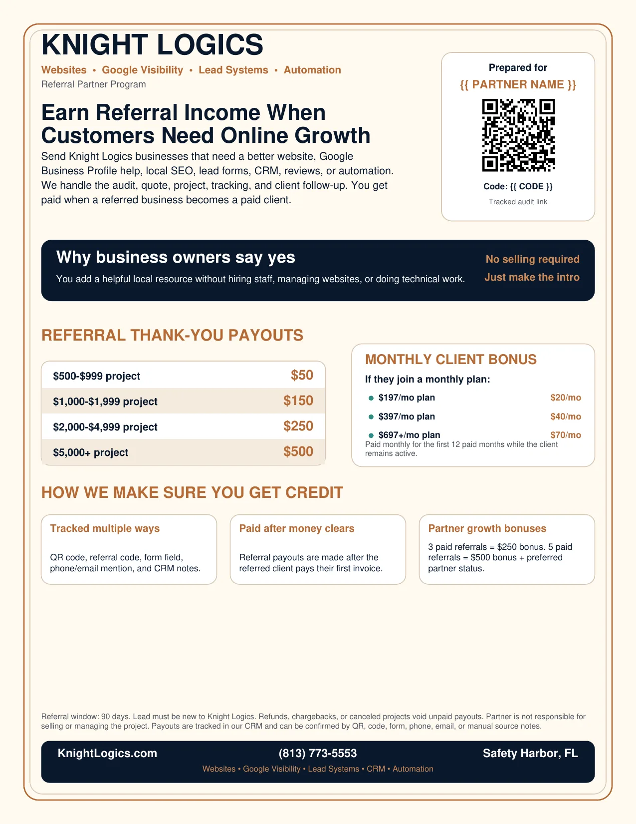 Knight Logics Referral Partner Program preview