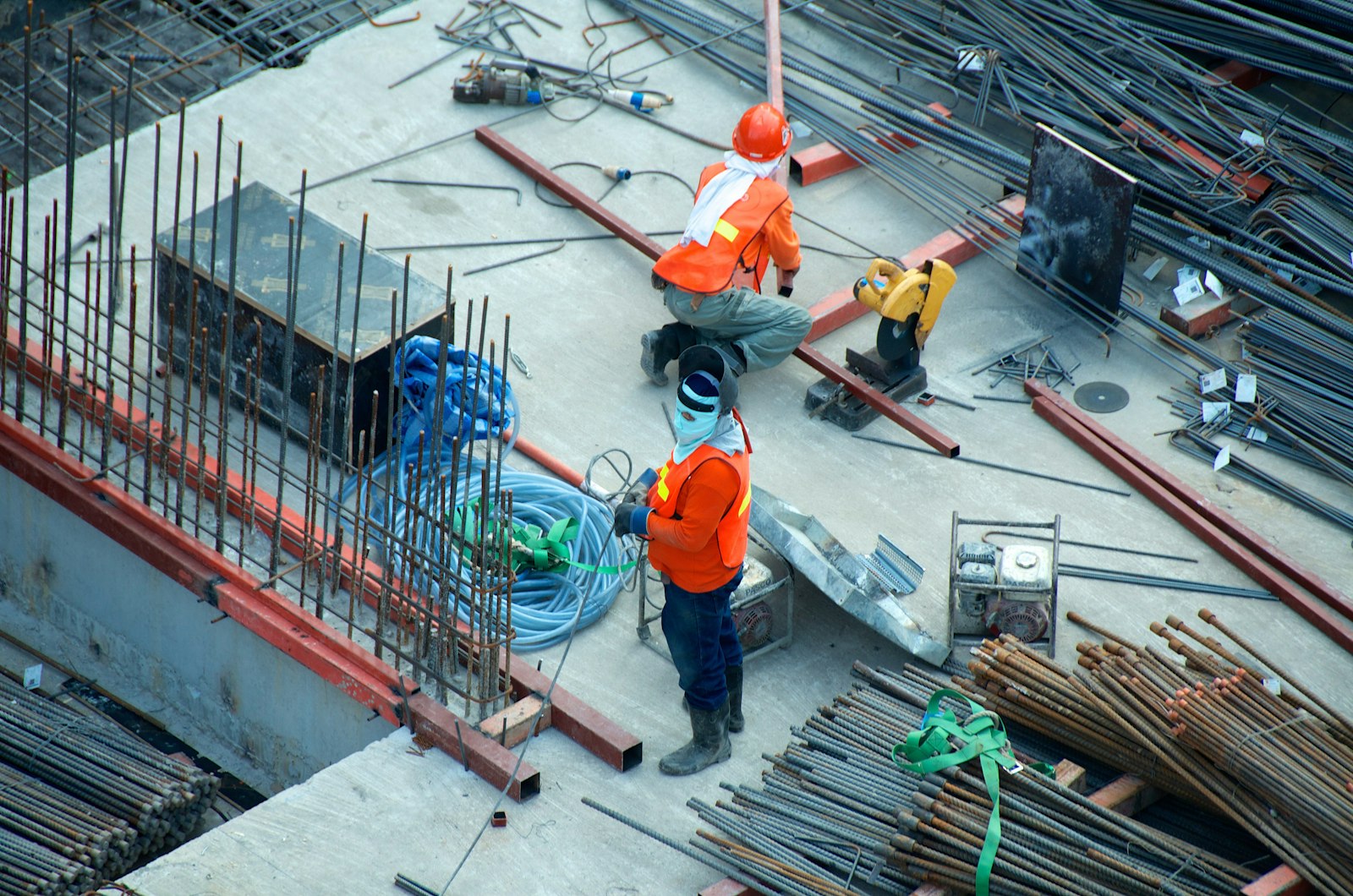 Crew working on a job site