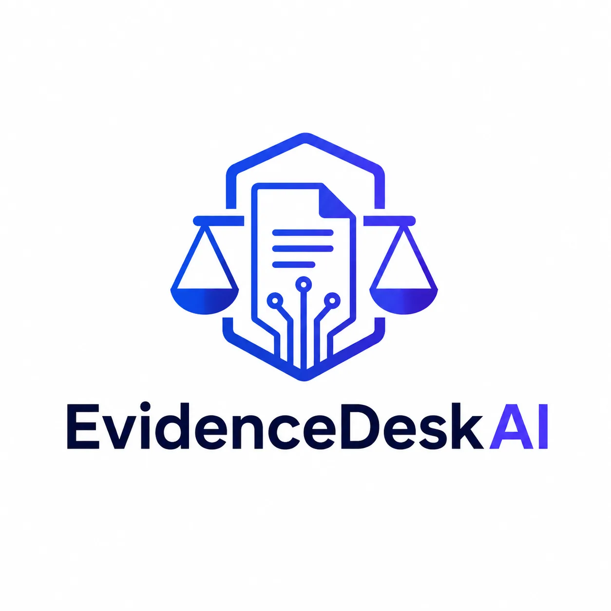 EvidenceDesk AI product logo used as a local proof asset