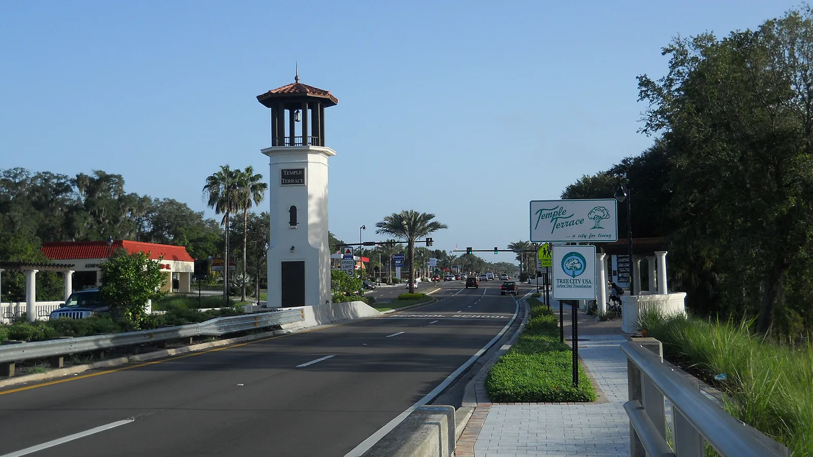Temple Terrace entry tower on 56th Street, Florida